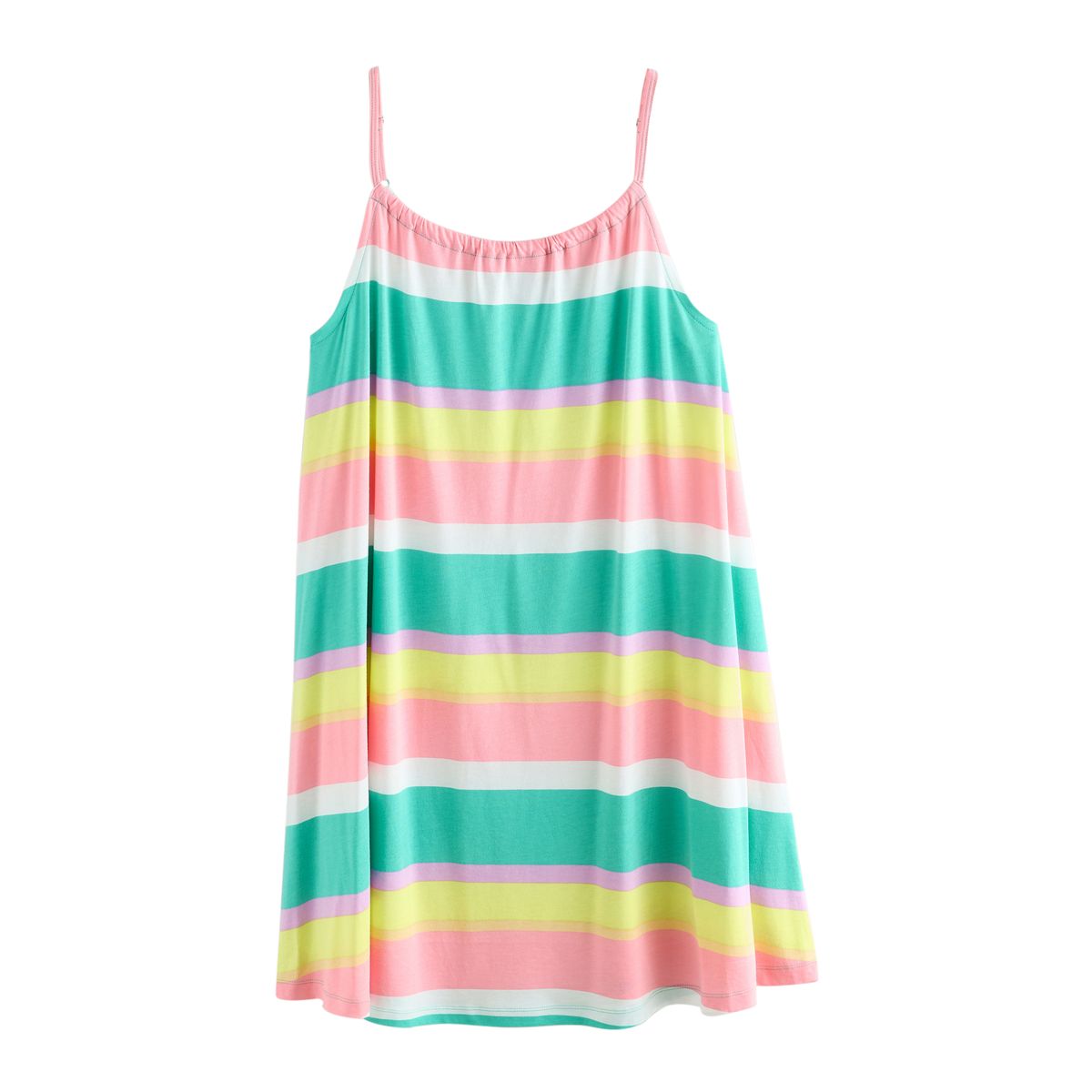 Robe courte légère rayure vert/rose, NEXT