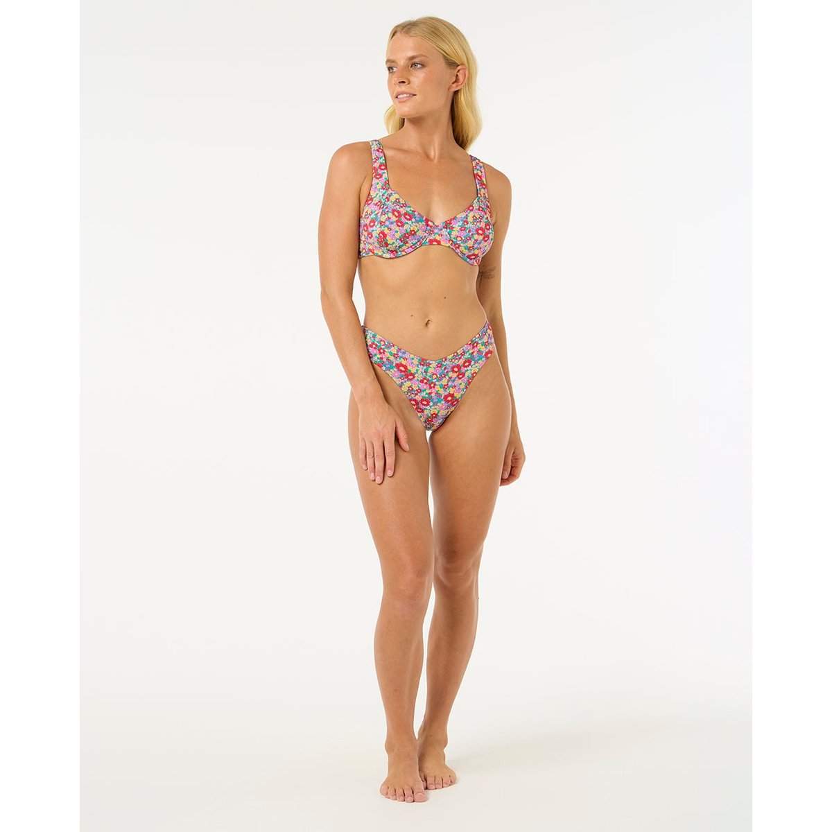 Bas de maillot de bain LAS FLORES HIGH LEG GOOD multicolore, RIP CURL