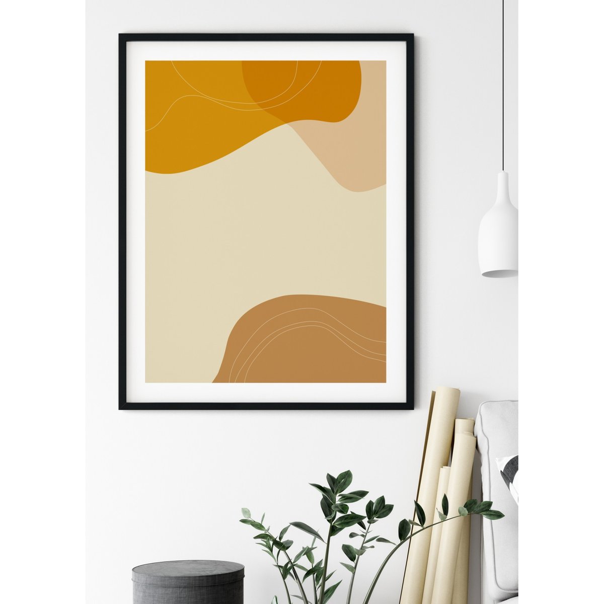 Affiche Abstract Background 6 blanc, L'AFFICHERIE