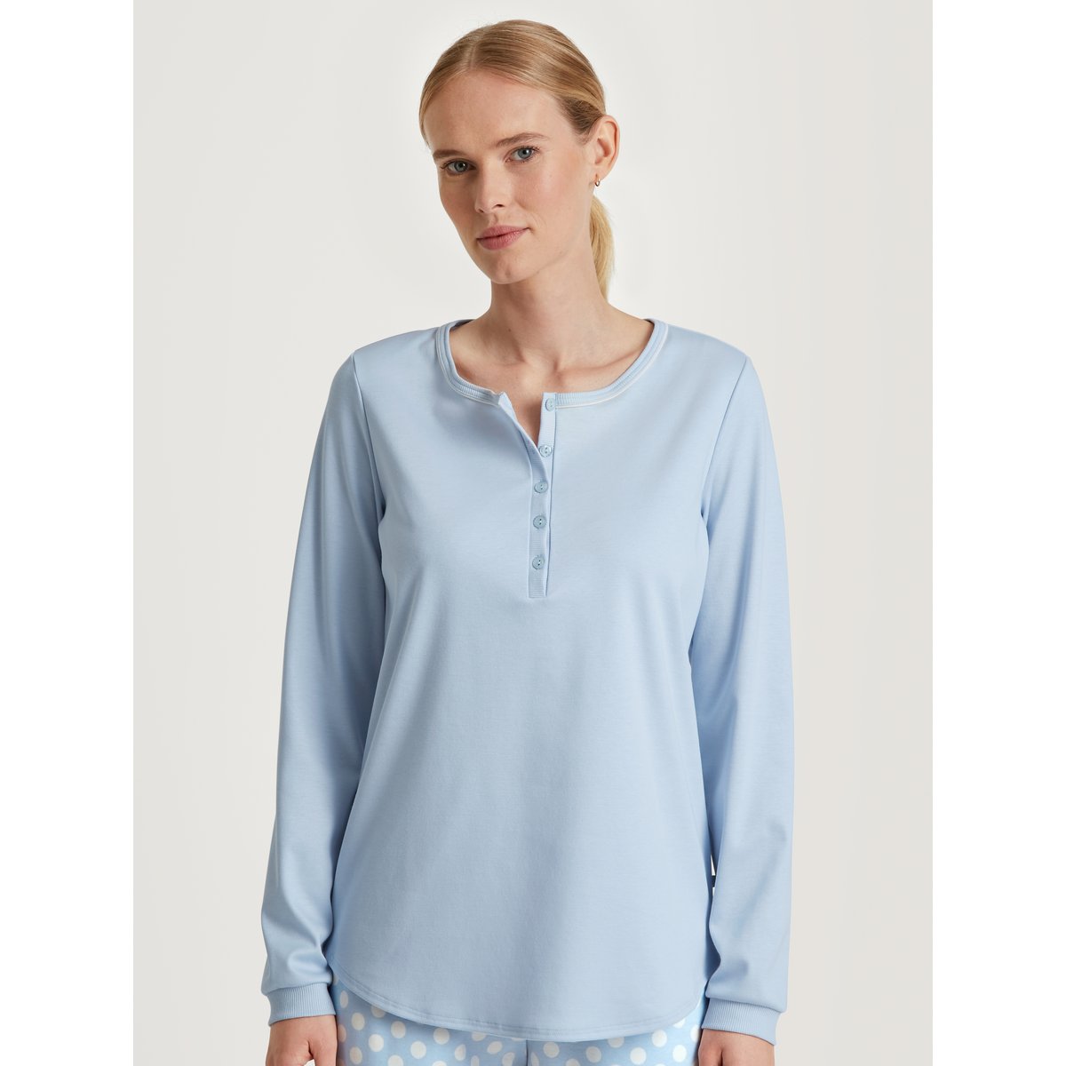 T-shirt à manches longues manches longues Coton FAVOURITES CATS bleu harmonie, CALIDA