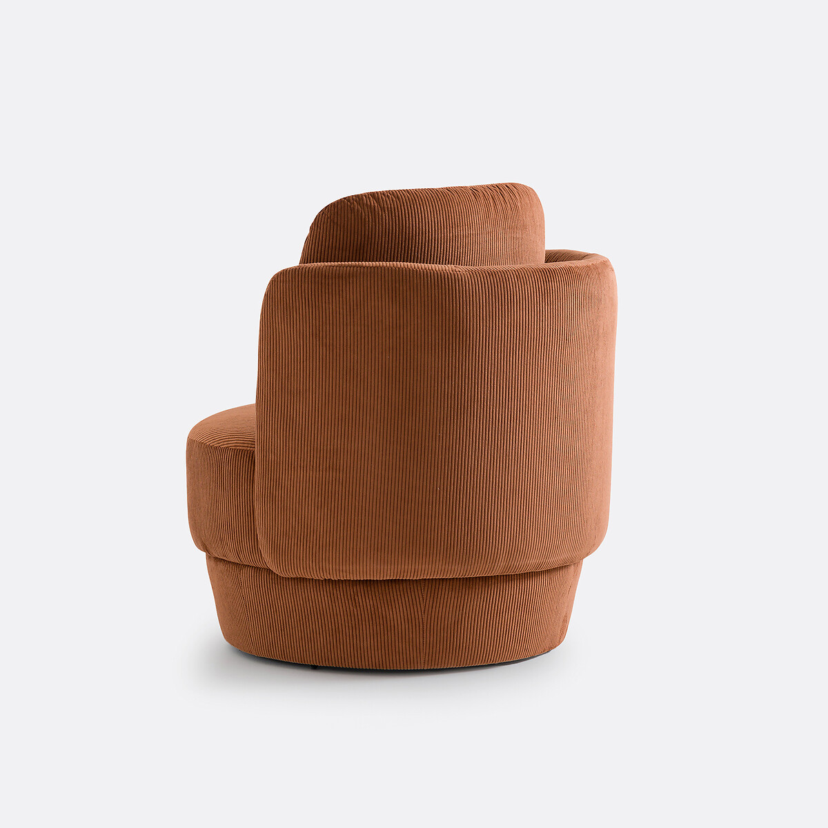 Fauteuil rotatif velours côtelé, Baltimore terracotta, LA REDOUTE INTERIEURS