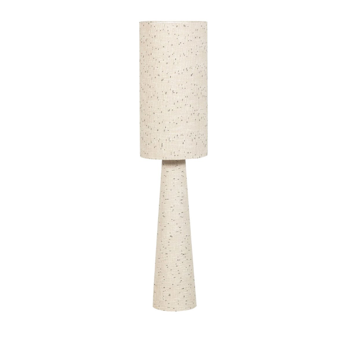 Lampadaire à pois en métal et tissu bouclette H130cm- LOFT beige, WOOOD
