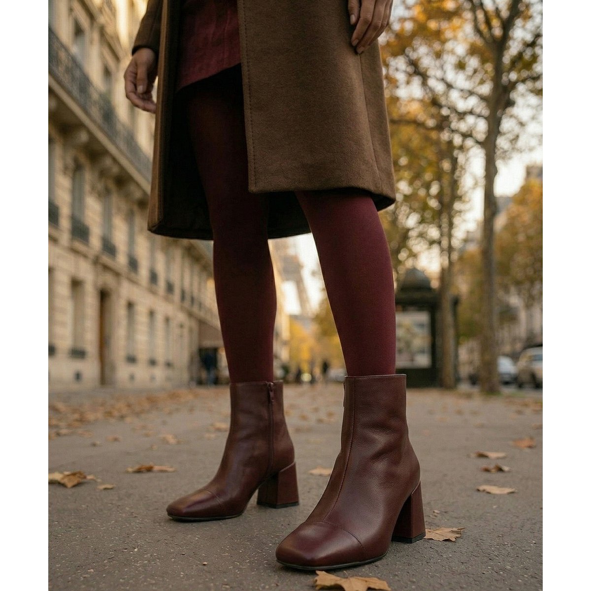 Bottines LAURE prune, FINSBURY