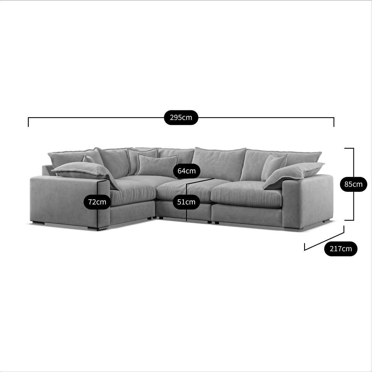 Camille Vintage Chenille Reversible Corner Sofa with Oak Feet desert rose, ÉDITÉ