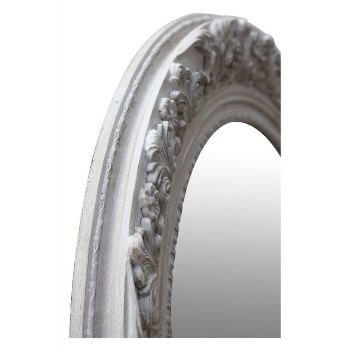 Miroir rond en bois d120 - CHIC gris, INTERIOR'S