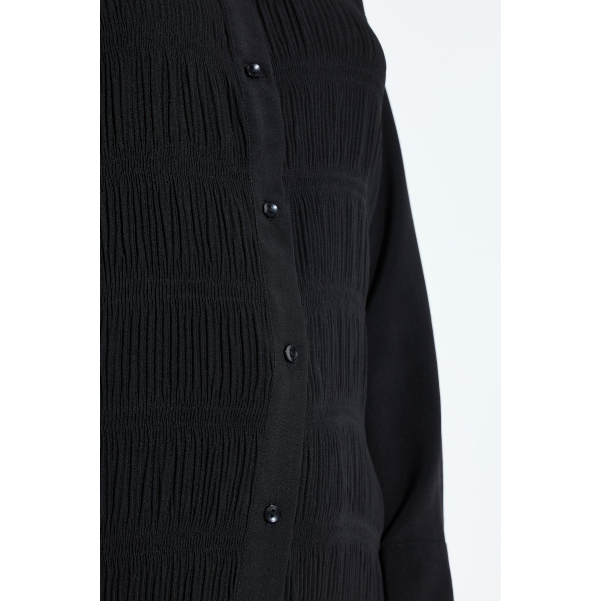 Chemisier texturé crinkle noir, ULLA POPKEN