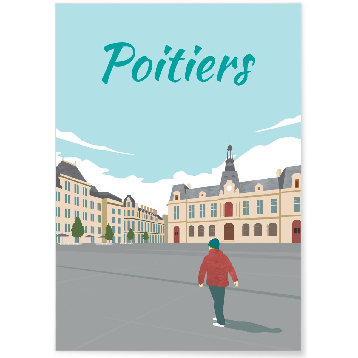 Affiche ville Poitiers blanc, L'AFFICHERIE