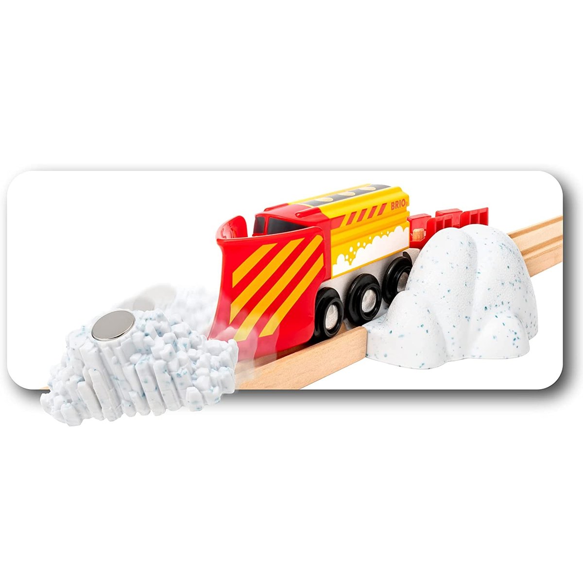 Locomotive chasse neige rouge, BRIO