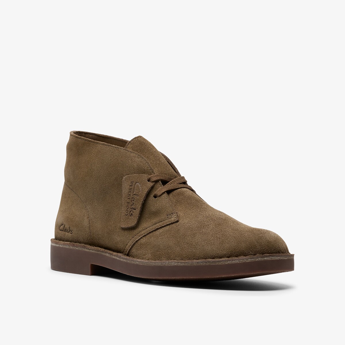 Derbies richelieus Suède DESERT BOOT EVO kaki, CLARKS