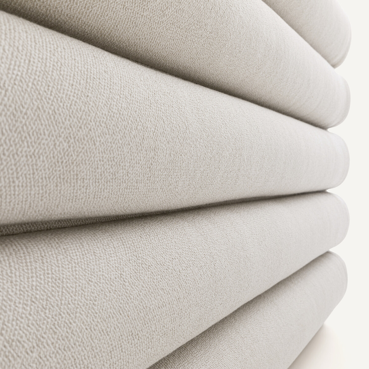 Tête de lit bombée, tissu chiné, largeur 220 cm, Kachka ecru, AM.PM