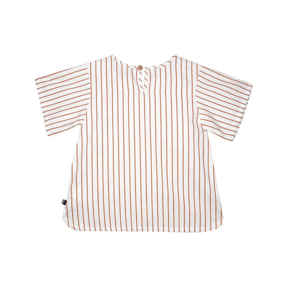 Chemise nicolette tisse teint manches courtes marron, SUCRE D'ORGE