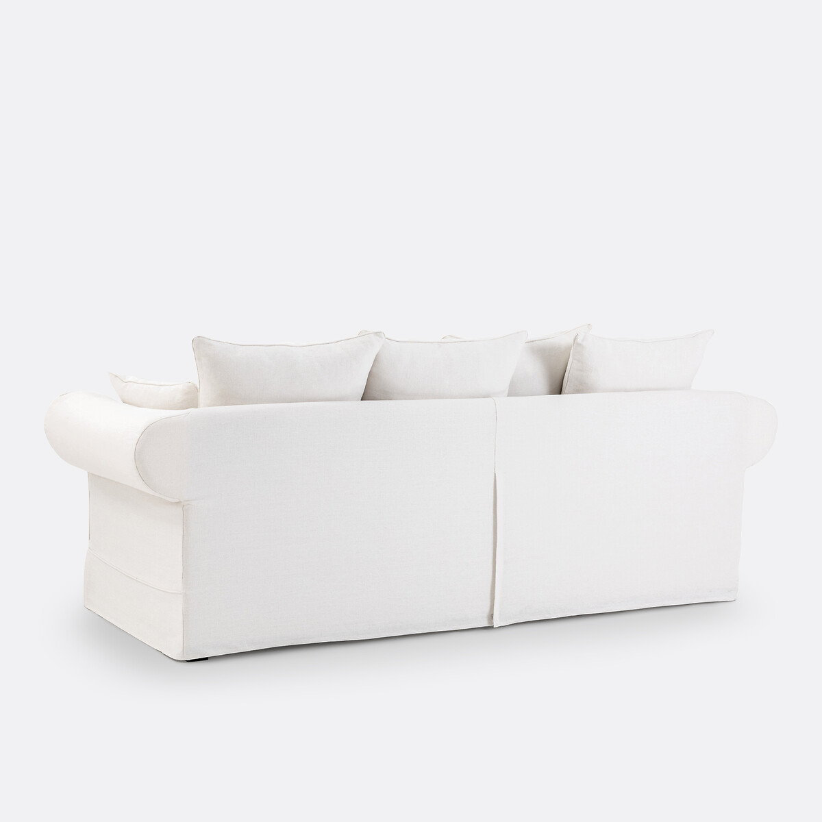 Canapé 2, 3 ou 4 places, convertible, déhoussable, en lin épais, ADELIA blanc, LA REDOUTE INTERIEURS