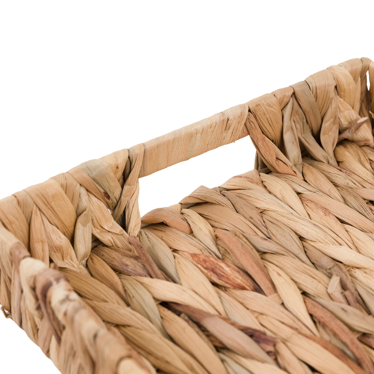 Set of 2 Alma Woven Rectangular Trays in Natural brown , ÉDITÉ