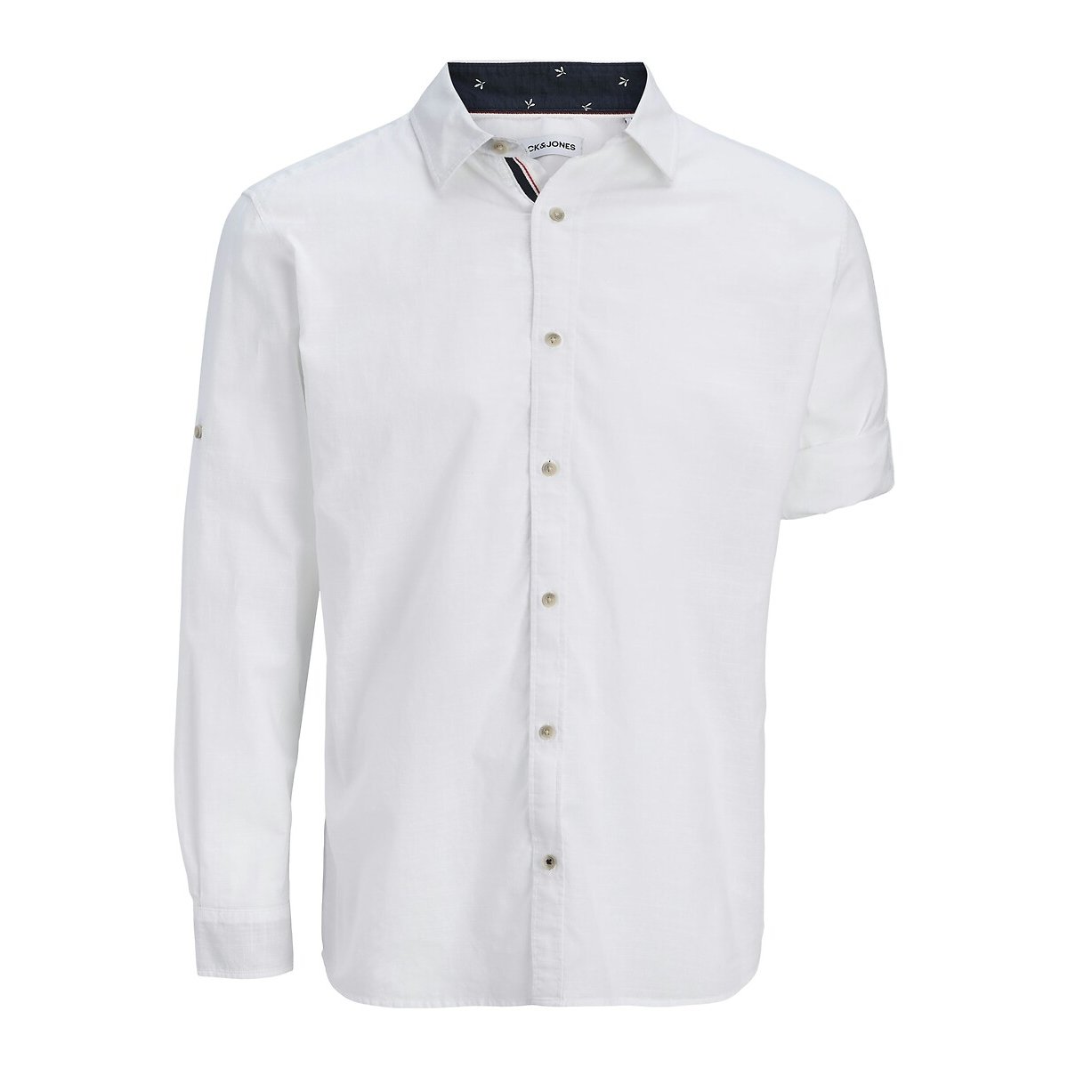Long Sleeve Shirt white, JACK & JONES
