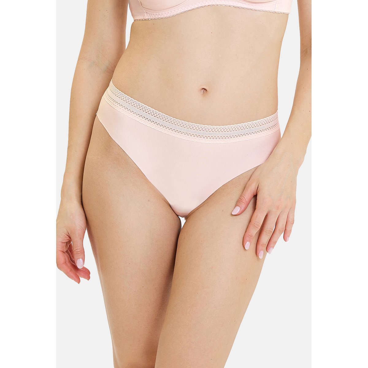 Lot de 2 slips Invisible Coton blanc + blanc, SANS COMPLEXE