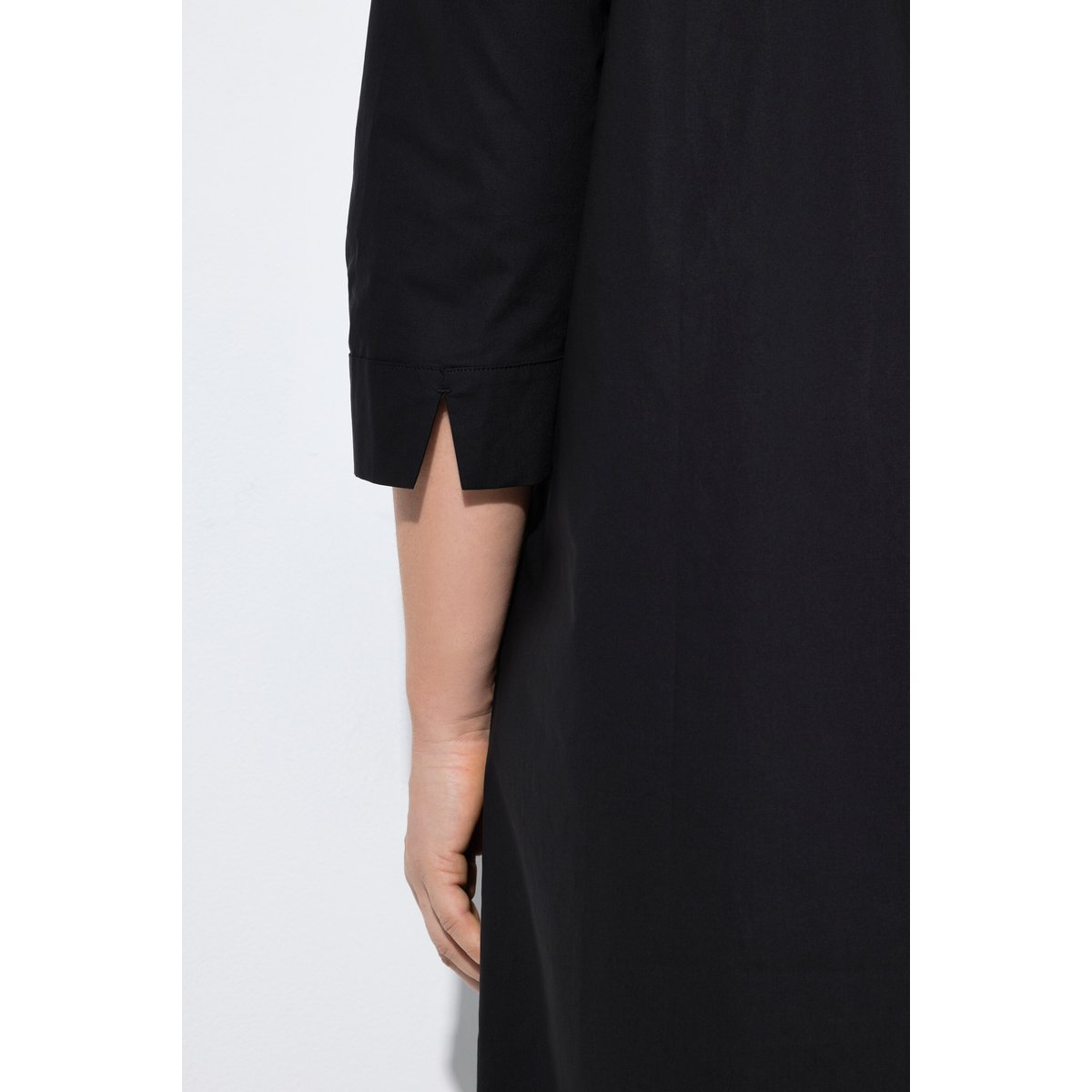 Robe midi en Papertouch noir, ULLA POPKEN