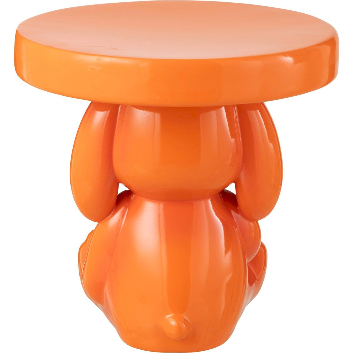 Table d'appoint ours en résine orange brillant, RECOLLECTION