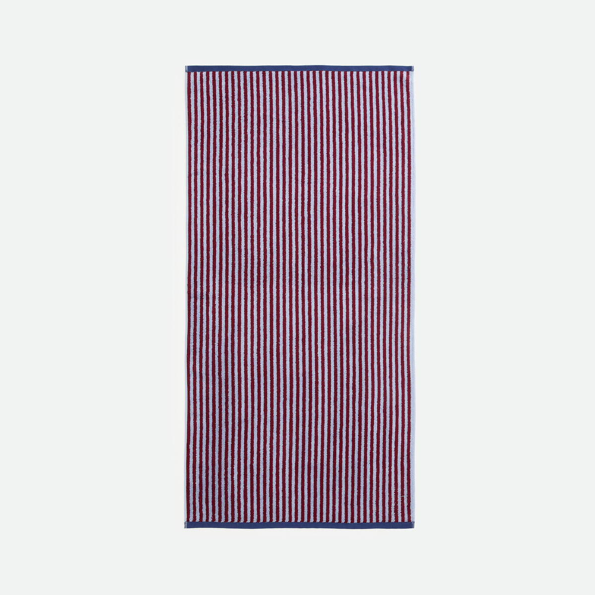 Lençol de banho maxi às riscas, 500g turco, DANI BICOLORE bordeaux/azul, LA REDOUTE INTERIEURS