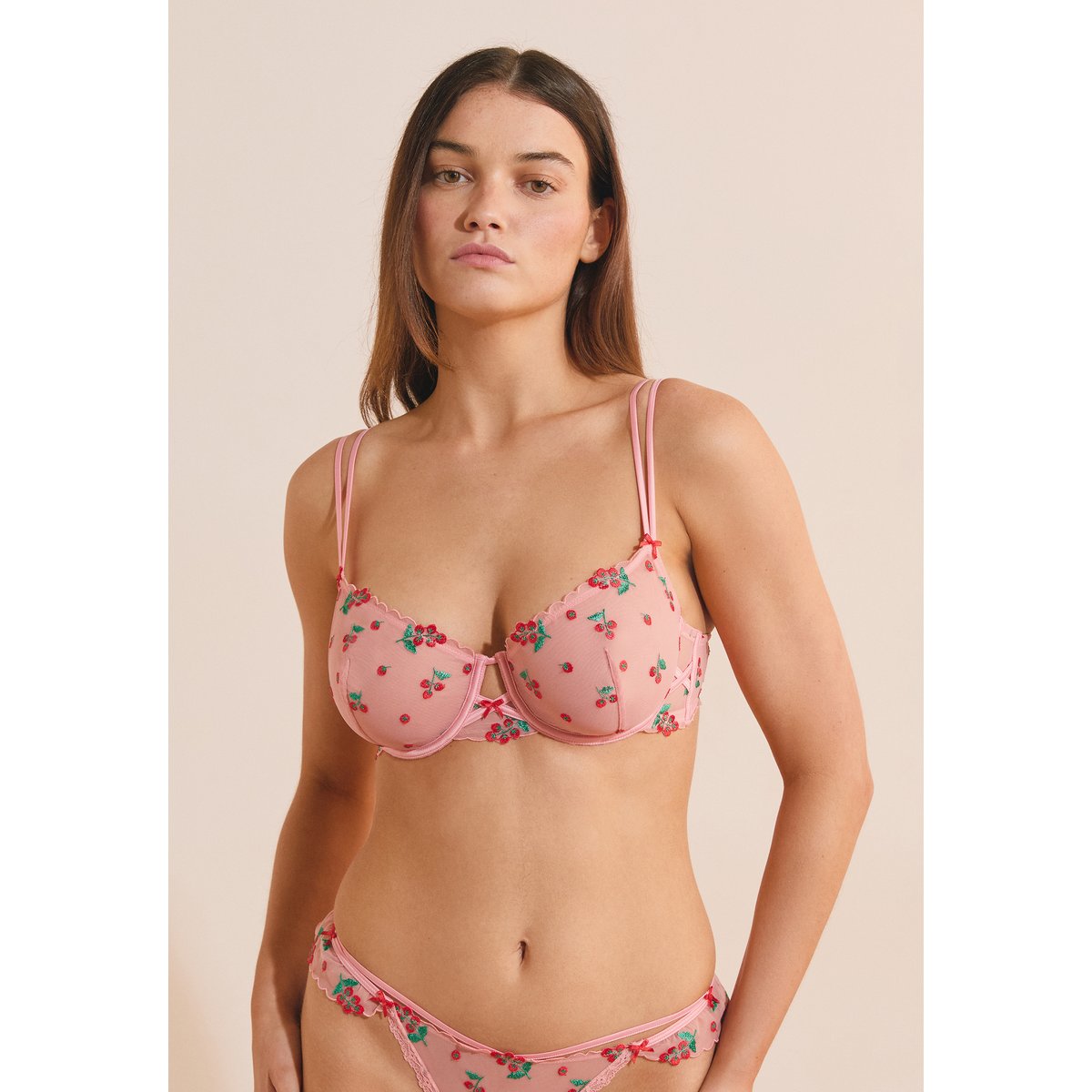 Soutien-gorge N.9 - Balconnet avec broderie tomates TOMATO LOVE multicolore, ETAM
