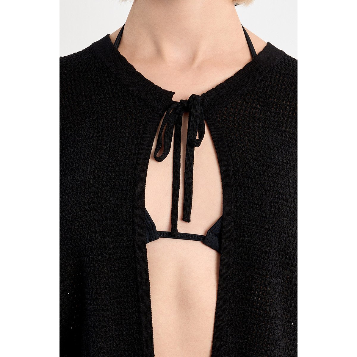 Top ouvert en maille noir, LILI SIDONIO