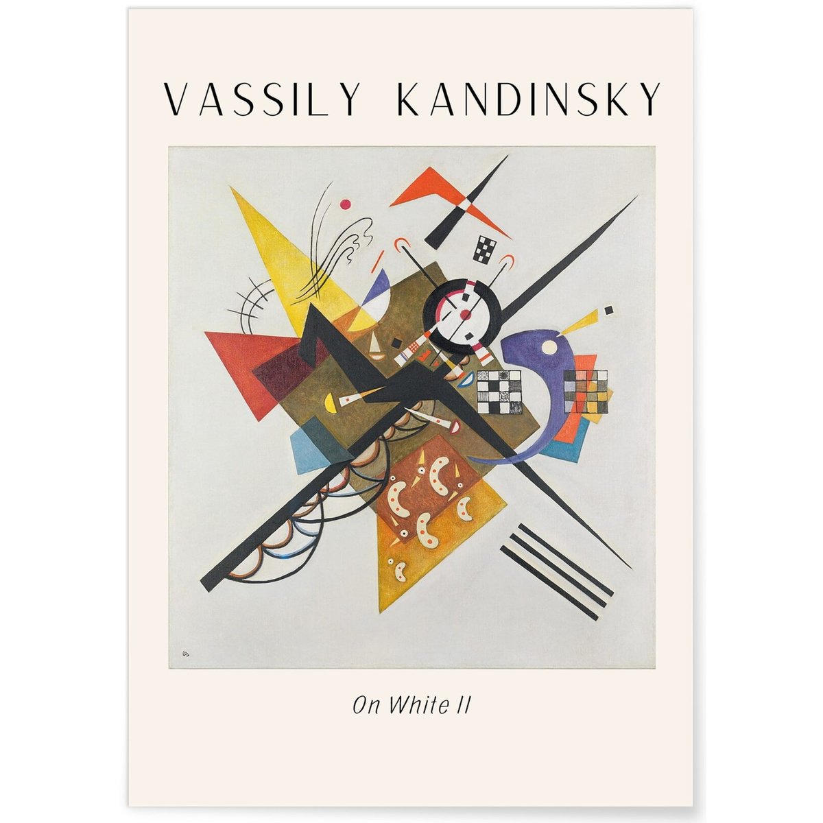 Affiche Vassily Kandinsky On White II blanc, L'AFFICHERIE