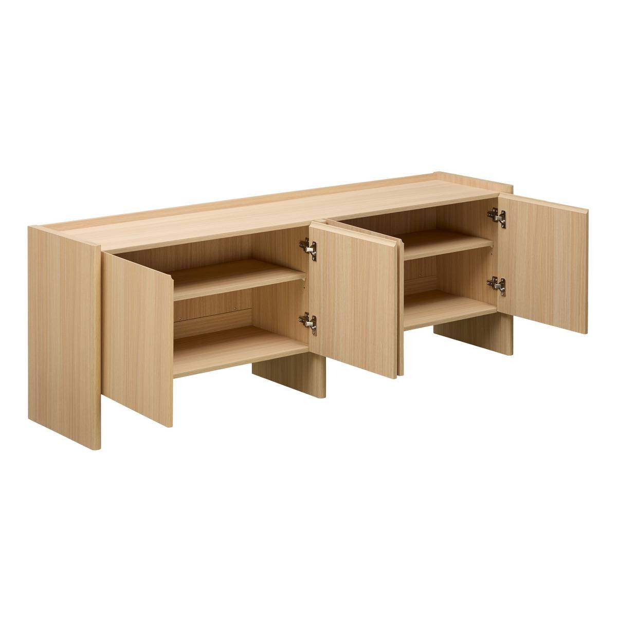 Meuble TV rectangulaire avec portes JOHN beige, ATMOSPHERA