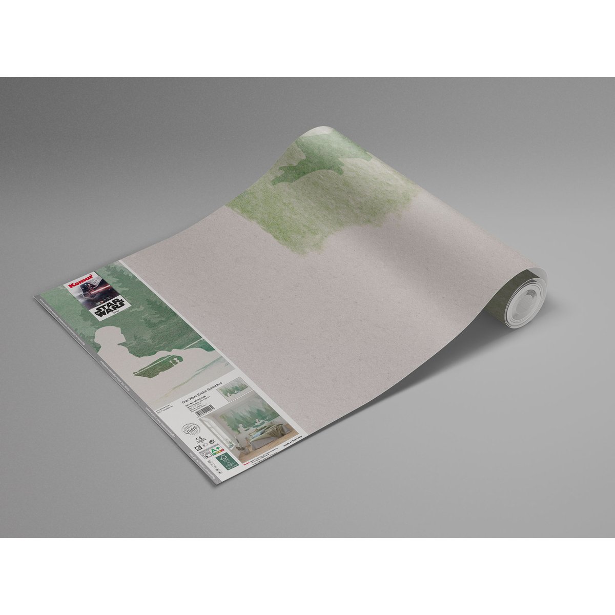 Papier peint Komar - Star Wars Endor Speeders - 350 x 280 cm vert, HEXOA