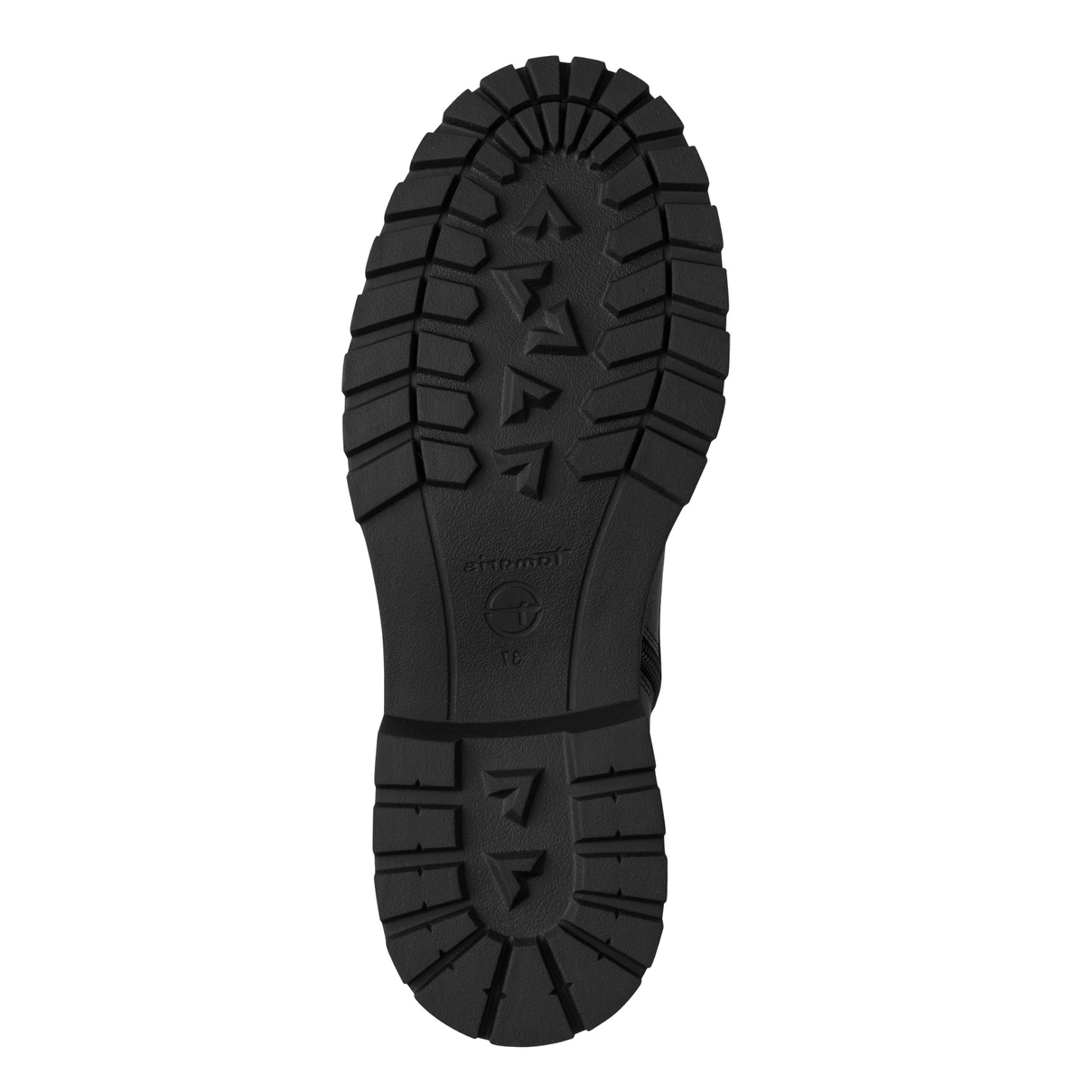 Bottine en cuir noir, TAMARIS