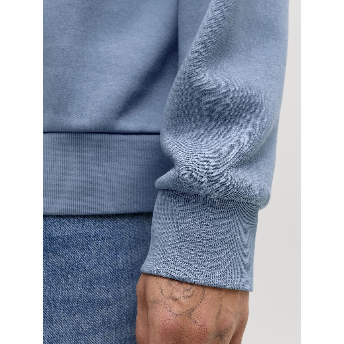 Sweat à capuche logo bleu, JACK & JONES