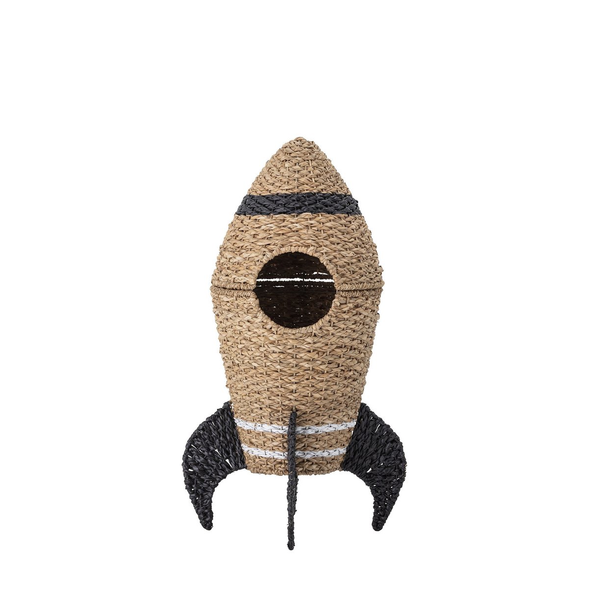 Panier avec couvercle en herbier marin H68.5 COSMINA beige, BLOOMINGVILLE