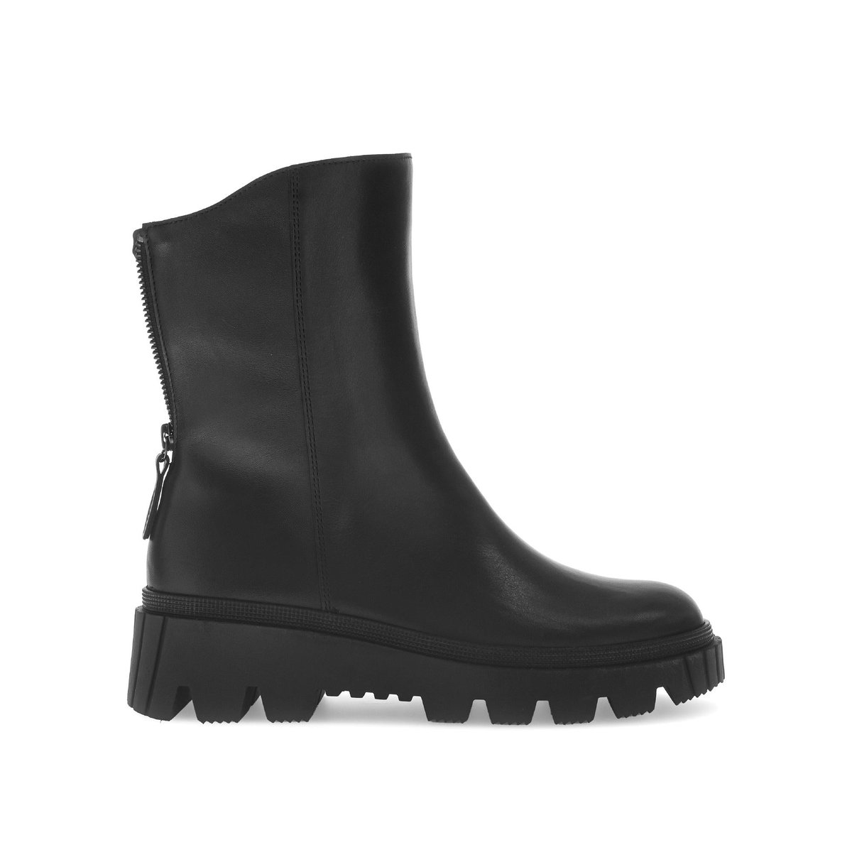 Bottines en cuir lisse à talon décroché noir, GABOR