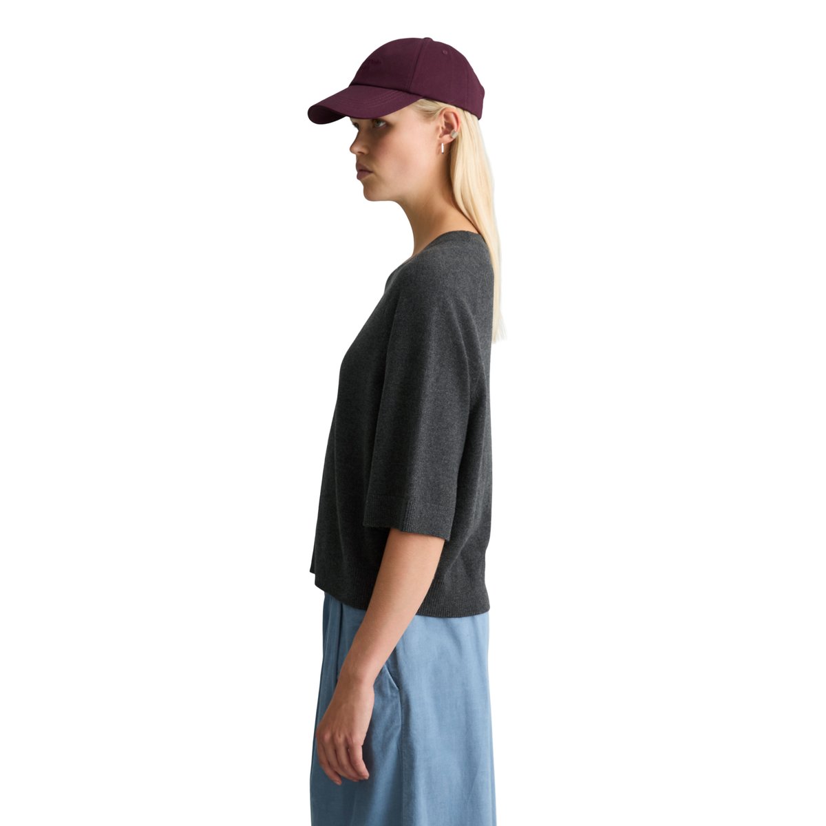 Pull en maille oversize en Soft Cotton Stretch gris, MARC O’POLO DENIM