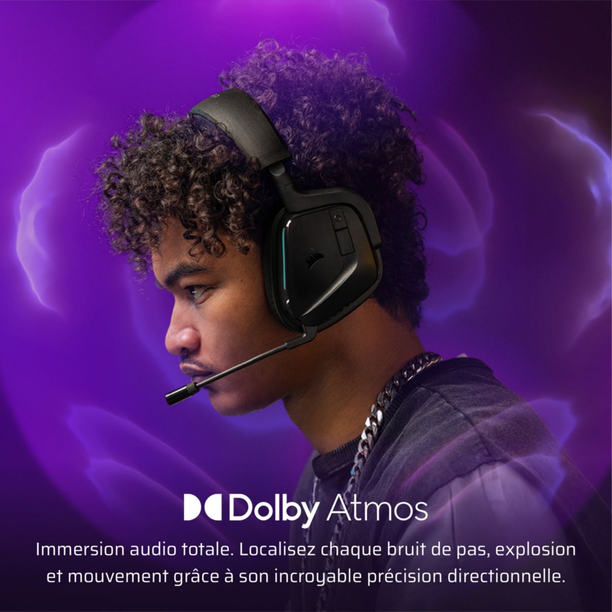 Casque gamer VOID ELITE V2 SANS FIL Carbon noir, CORSAIR