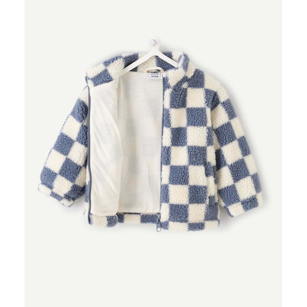 Gilet zippé, à carreaux, en sherpa carreaux, TAPE A L'OEIL