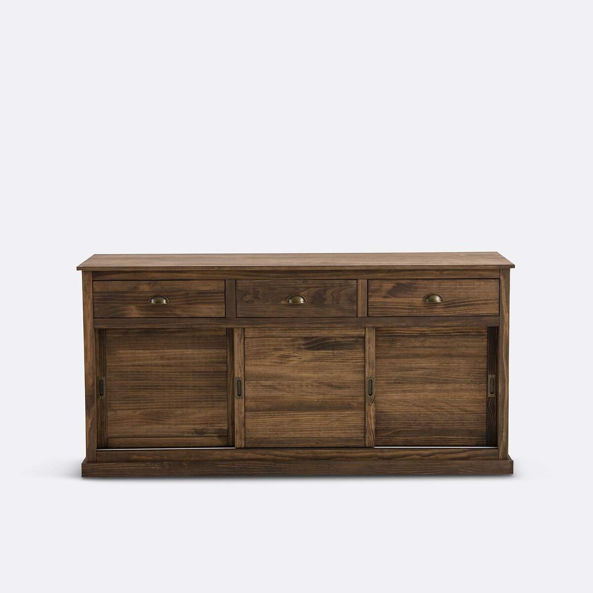 Aparador de 3 puertas y 3 cajones de pino macizo MDF Lunja encerado natural, LA REDOUTE INTERIEURS