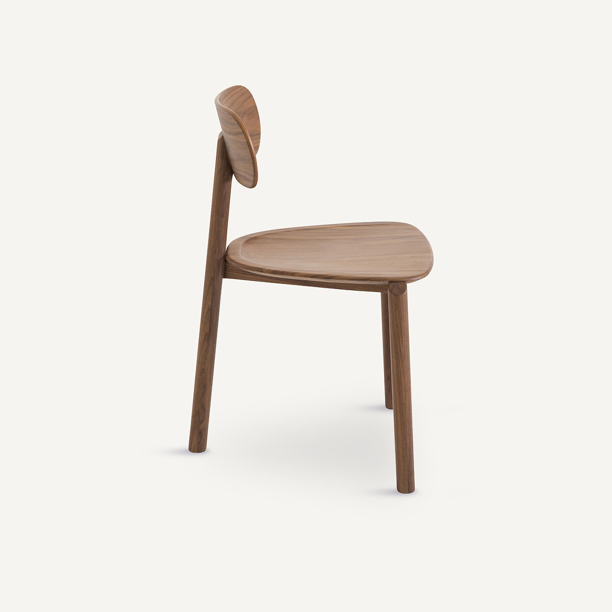 Chaise noyer et plaqué, 3 pieds, MARAIS noyer, AM.PM X EMMANUEL GALLINA