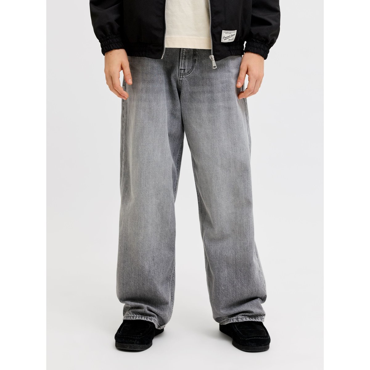 Jean À Coupe Wide black denim, JACK & JONES JUNIOR