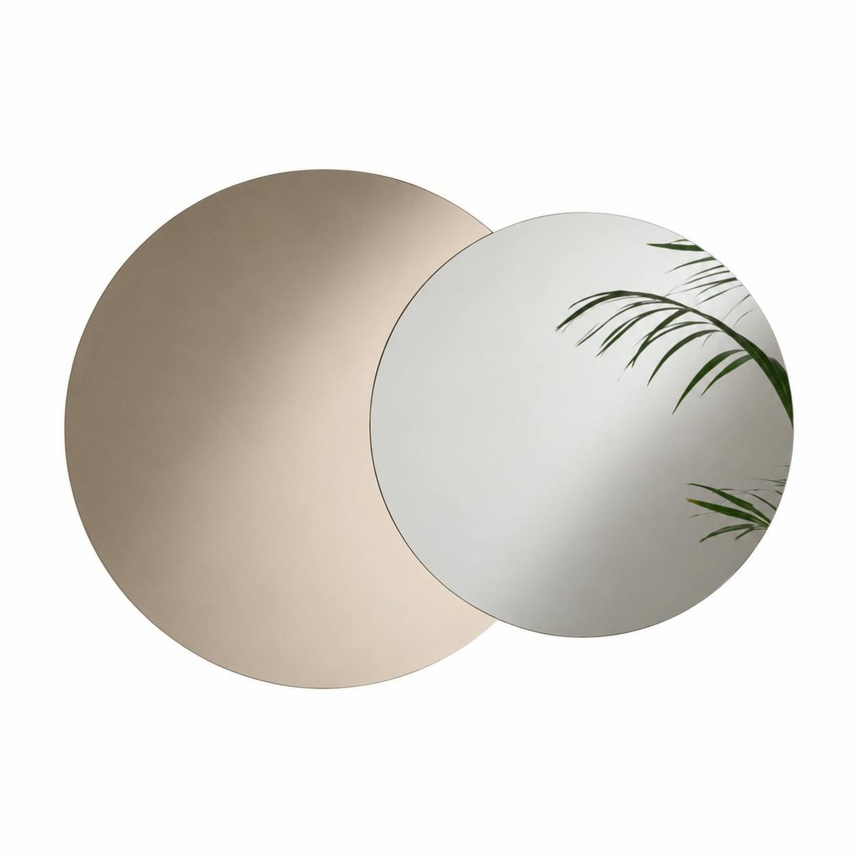 Miroir double rond 140 cm MILANO argenté, PIER IMPORT