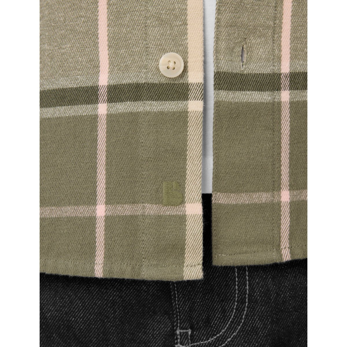 Chemise à carreaux vert clair, BZB