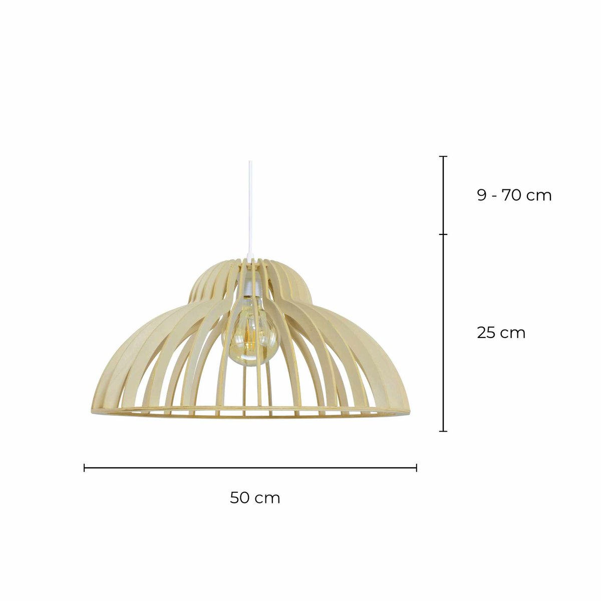 Suspension en bois de tilleul, DINOWOOD MM naturel, C-CREATION