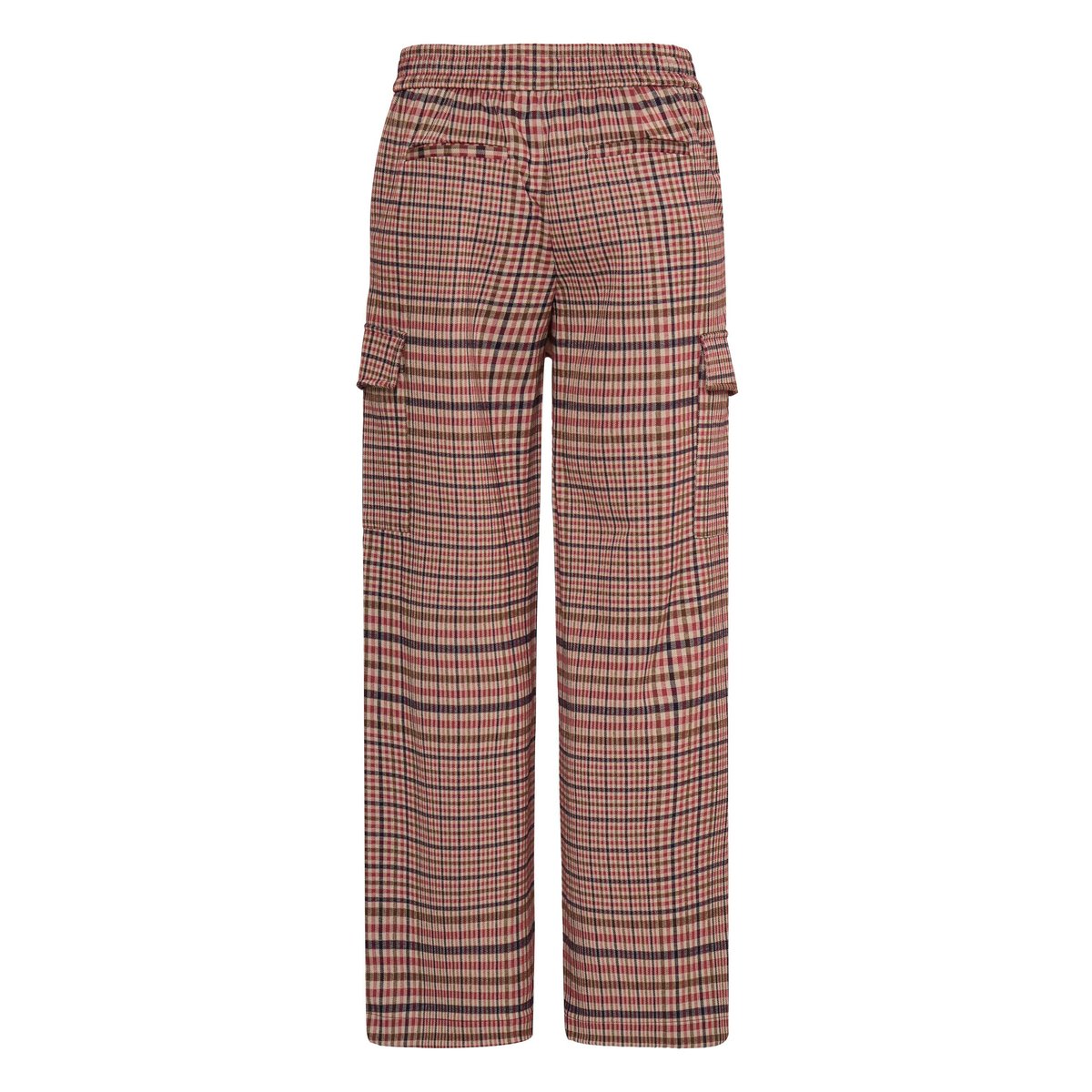 Pantalon cargo, coupe droite big check, ICHI