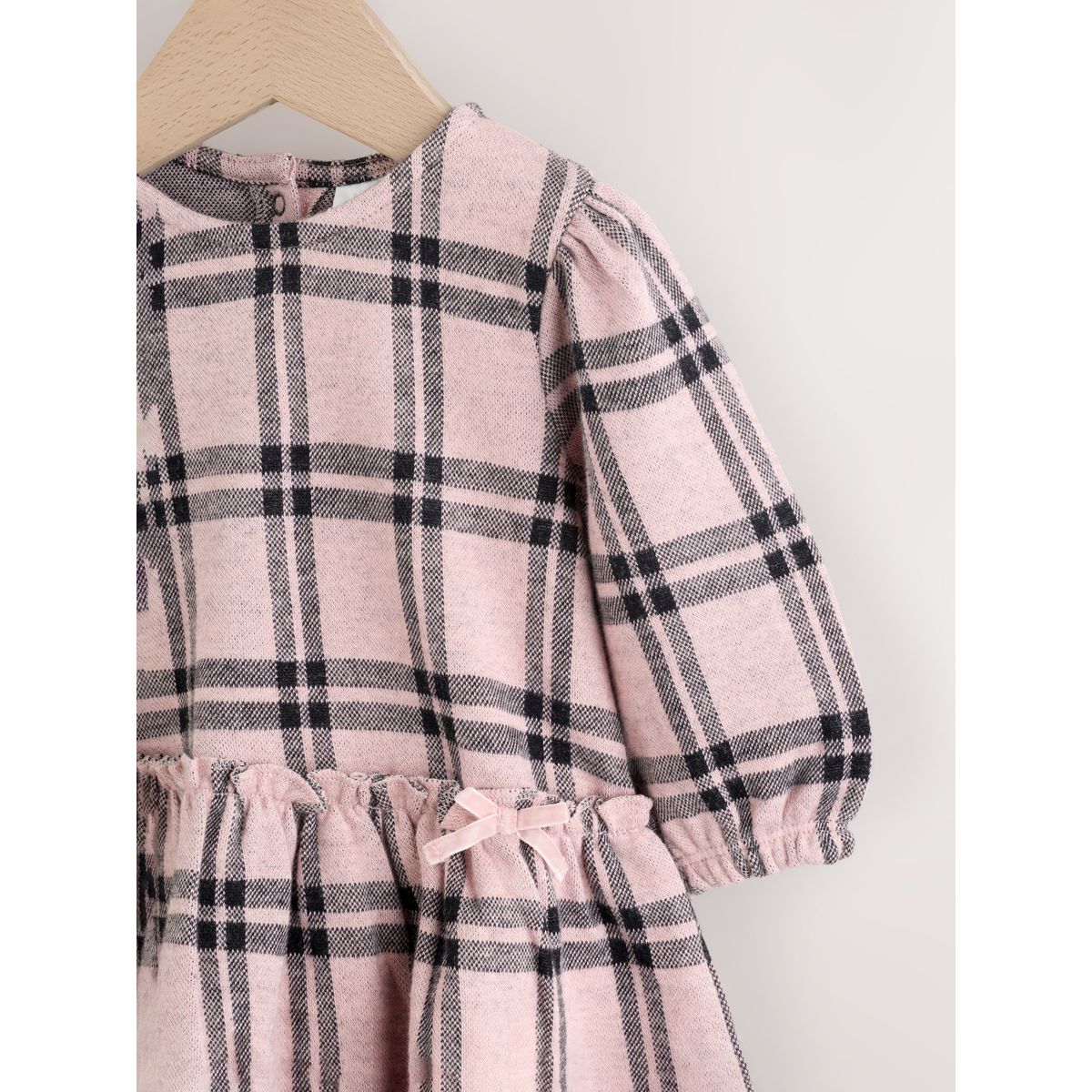 Robe manches longues et collants bébé rose à carreaux, NEXT