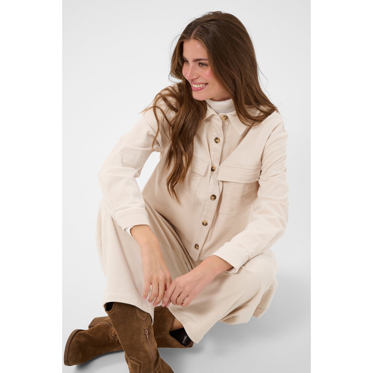 Chemise à manches longues blanc offwhite, CREAM