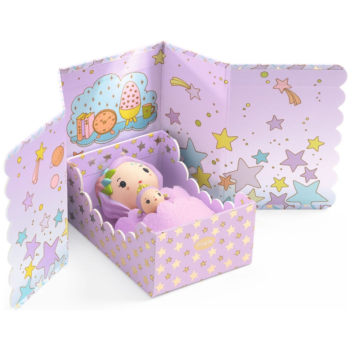 Figurine Violet tinyroom violet, jaune, vert, DJECO