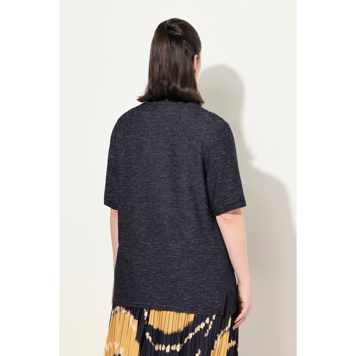 Sweat-shirt à manches courtes et marine, ULLA POPKEN