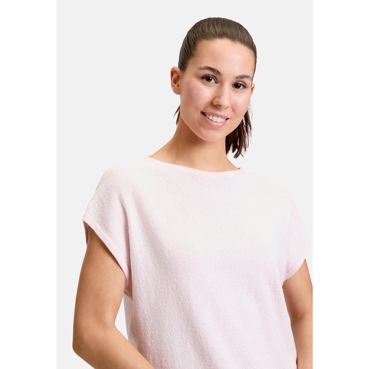 T-Shirt avec structure manches courtes rose dust melange, CARTOON