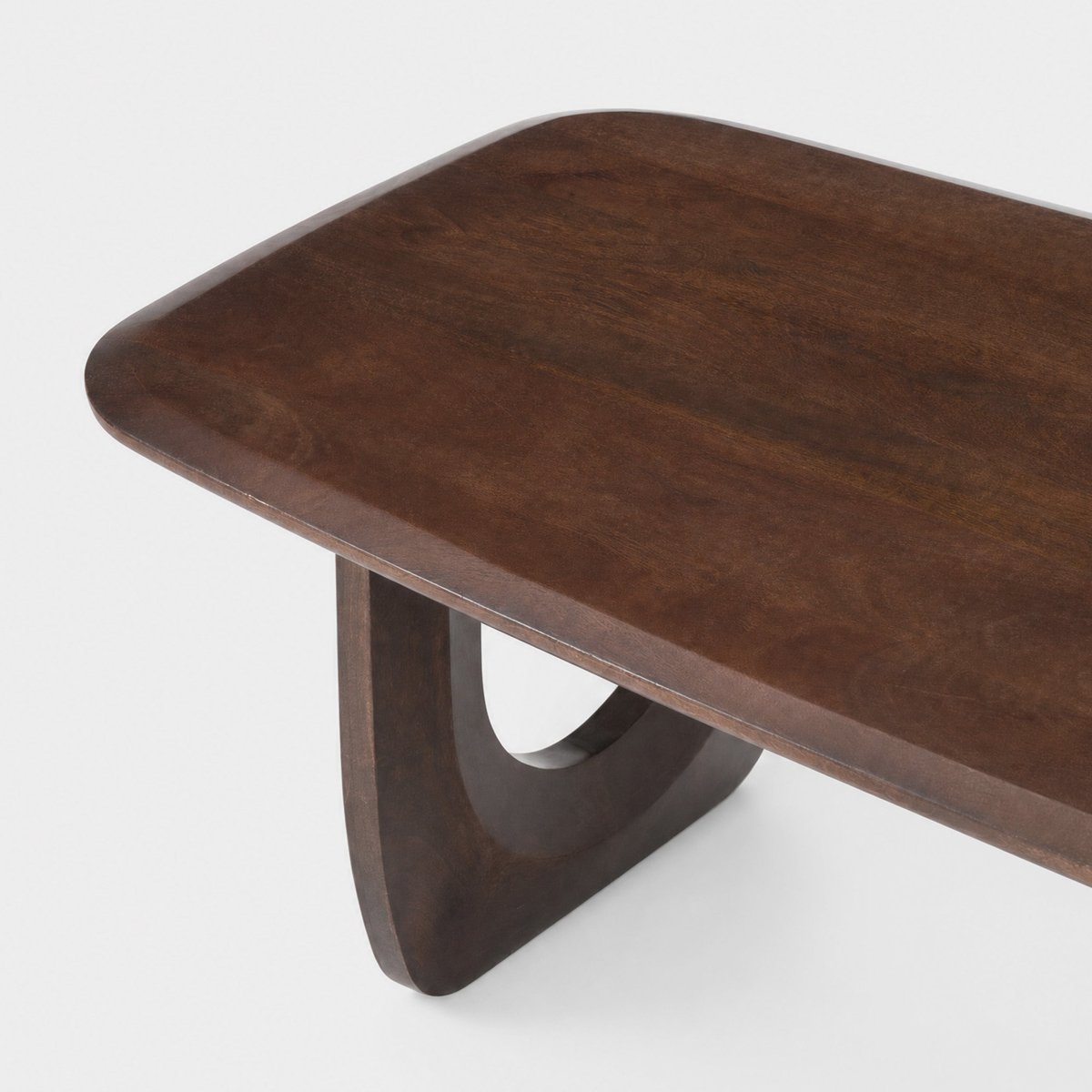 Table basse en bois de manguier massif 120 cm - MAYA marron foncé, MAISON PAVANE