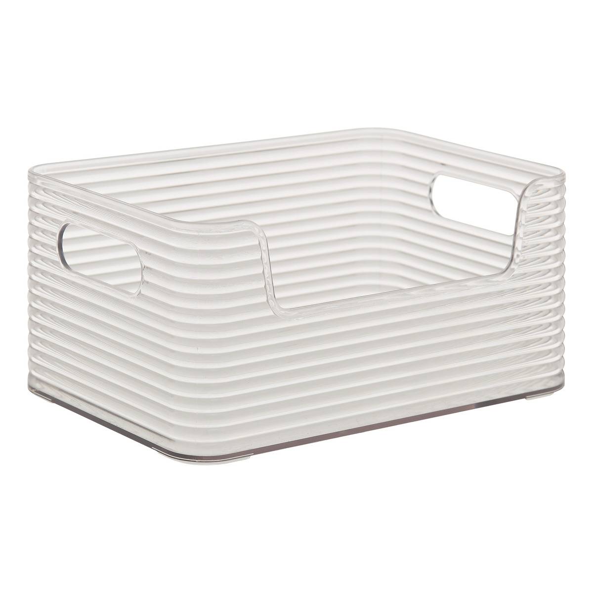 Organiseur avec poignées 15,2x10,5x22,5cm PLASTOR transparent, 5FIVE SIMPLY SMART