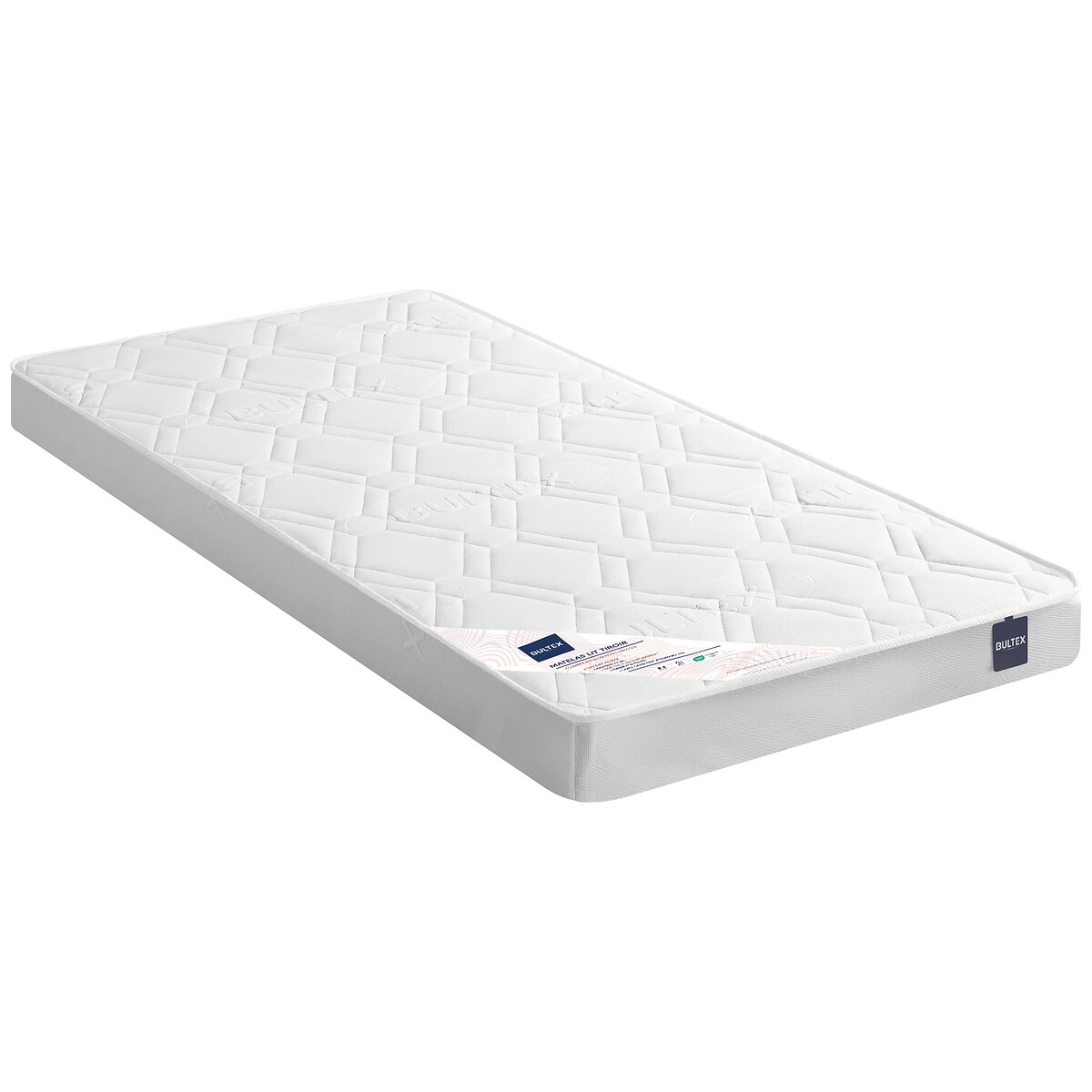 Matelas mousse pour lit tiroir, soutien et accueil ferme, PRIMO TIROIR blanc, BULTEX