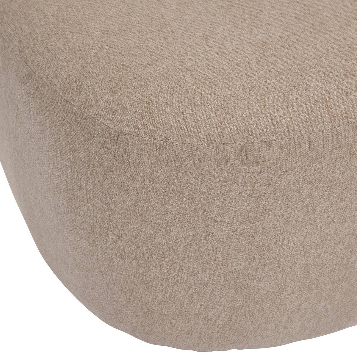 Fauteuil forme organique en tissu LEONE beige, ATMOSPHERA